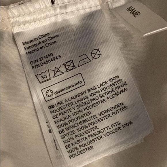 Girls Ivory White Lace H&M Dress 7-8y - Picture 4 of 4